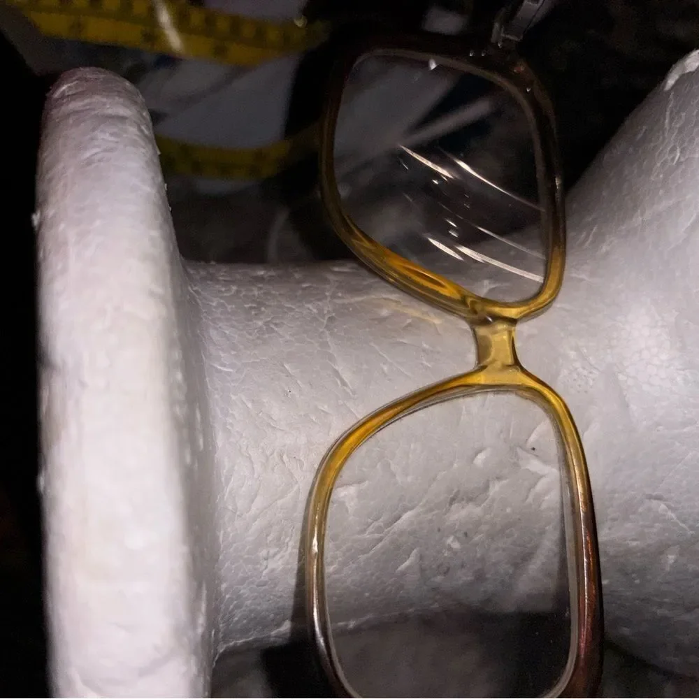 Round Vintage Eyeglasses big Frames Lo-Paris glasses logo side gold side